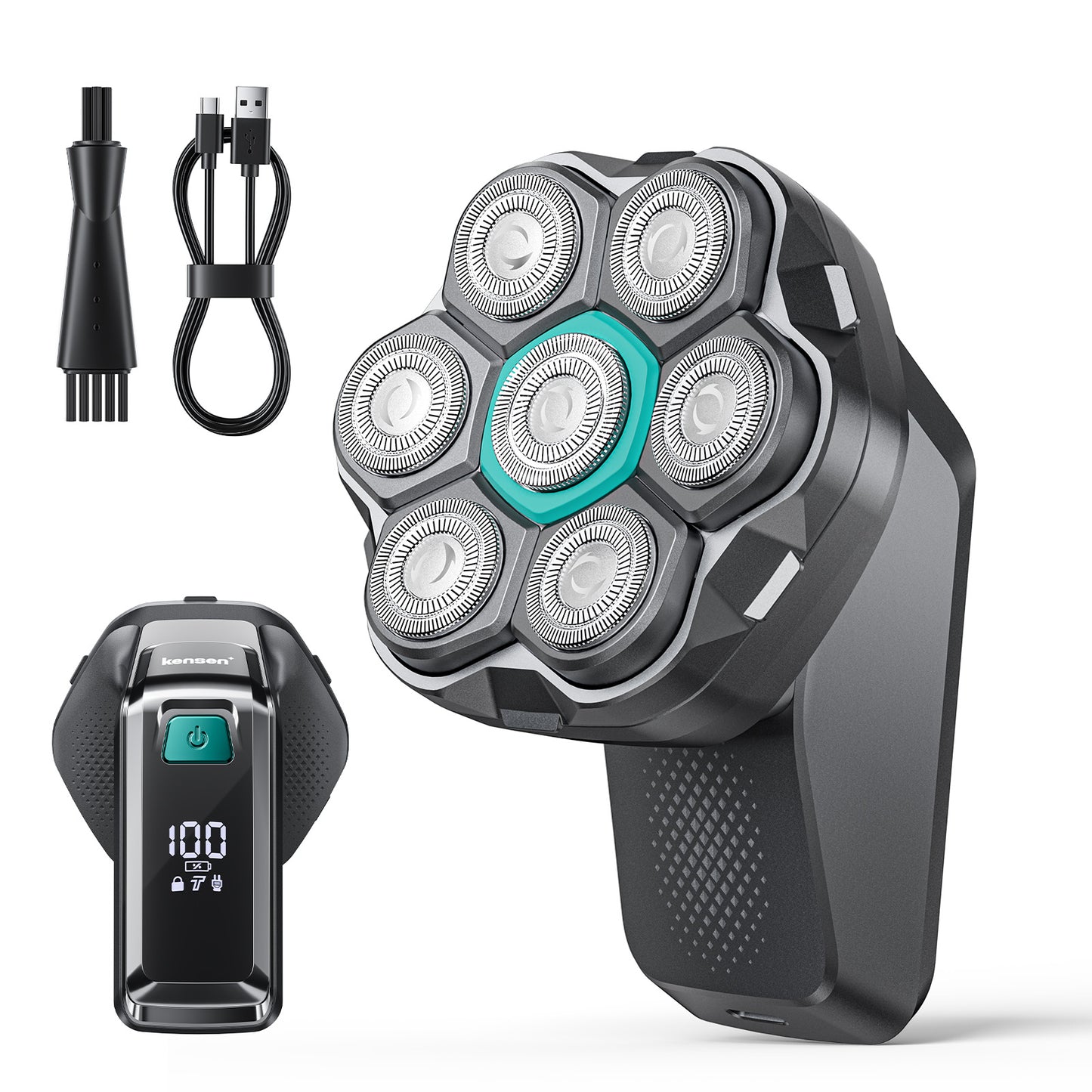 2025最新 スキンヘッドシェーバー TYPE-C充電 強力マグネット式 IPX6防水