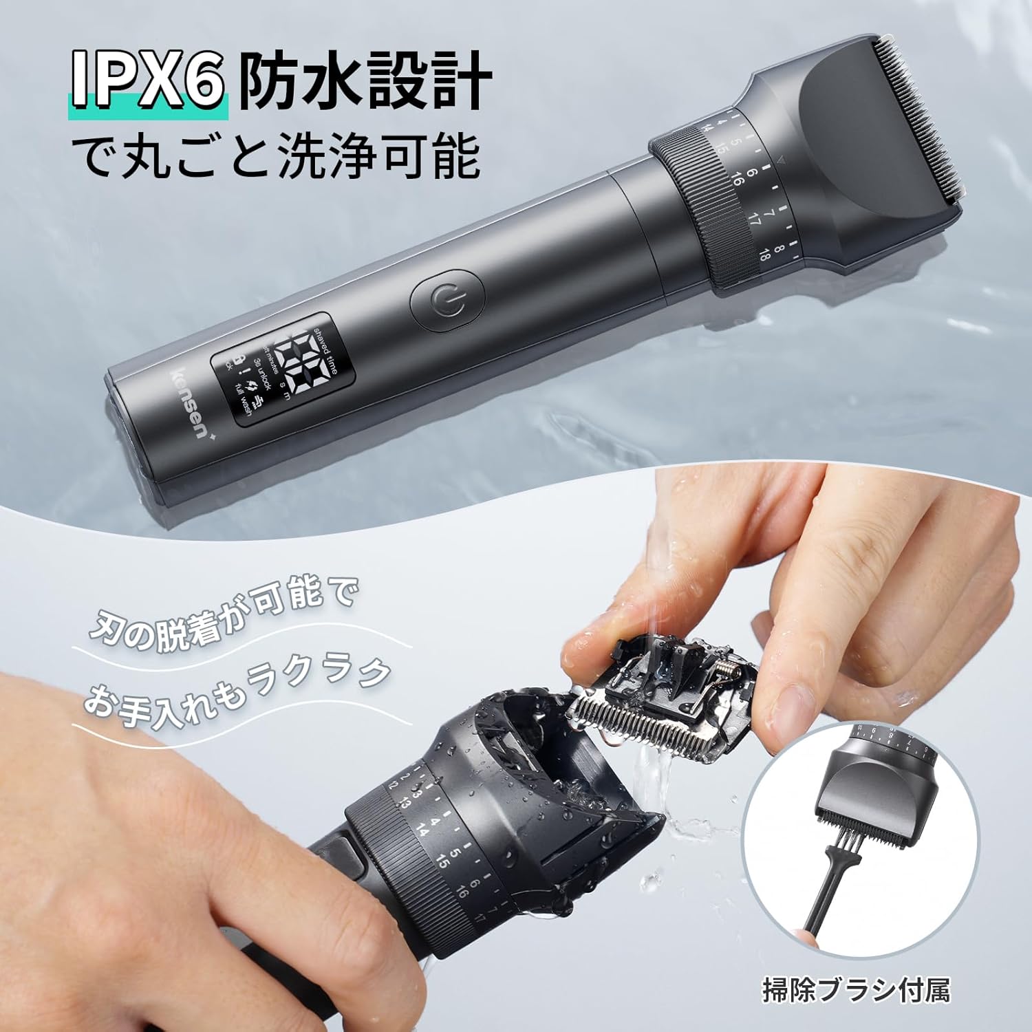 kensen バリカン 鼻毛カッター トリマー type-c充電式 ダイヤル調整41